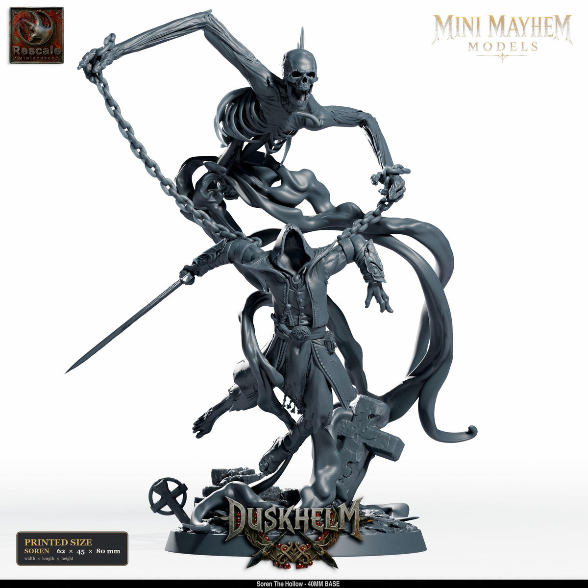 Soren the Hollow DND miniature Duskhelm Rescale Miniatures
