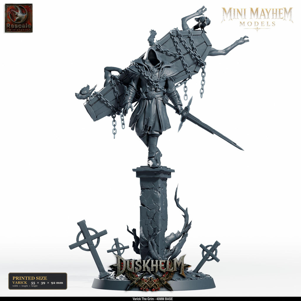 Varick the Grim DND miniature Duskhelm Rescale Miniatures