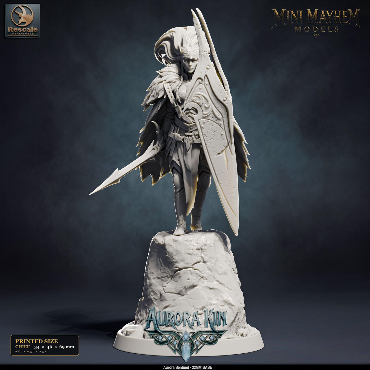 Aurora Sentinel Chief DND miniature  Rescale Miniatures