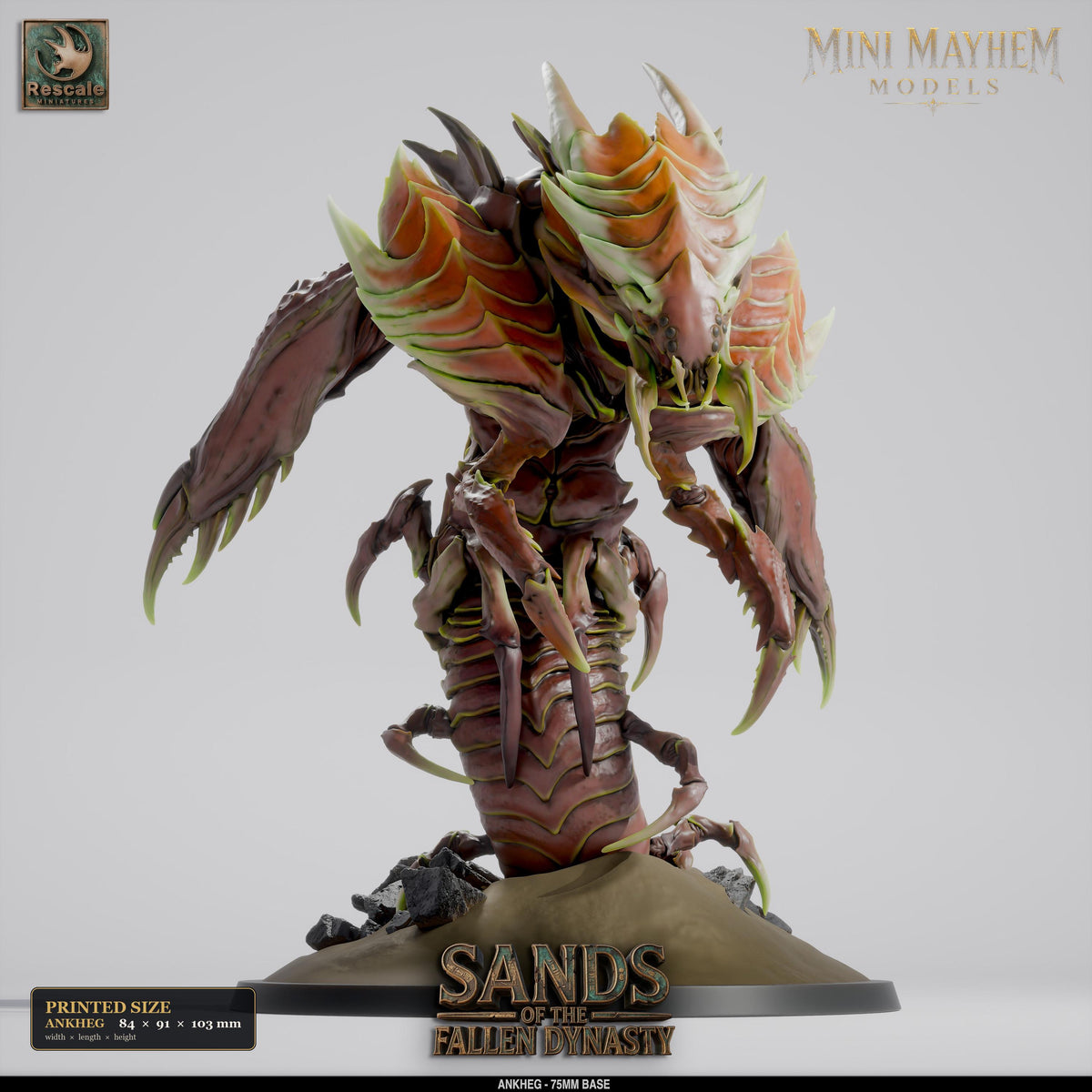 Ankheg Sands of the Fallen Dynasty | group photo | DND miniatures  Rescale Miniatures