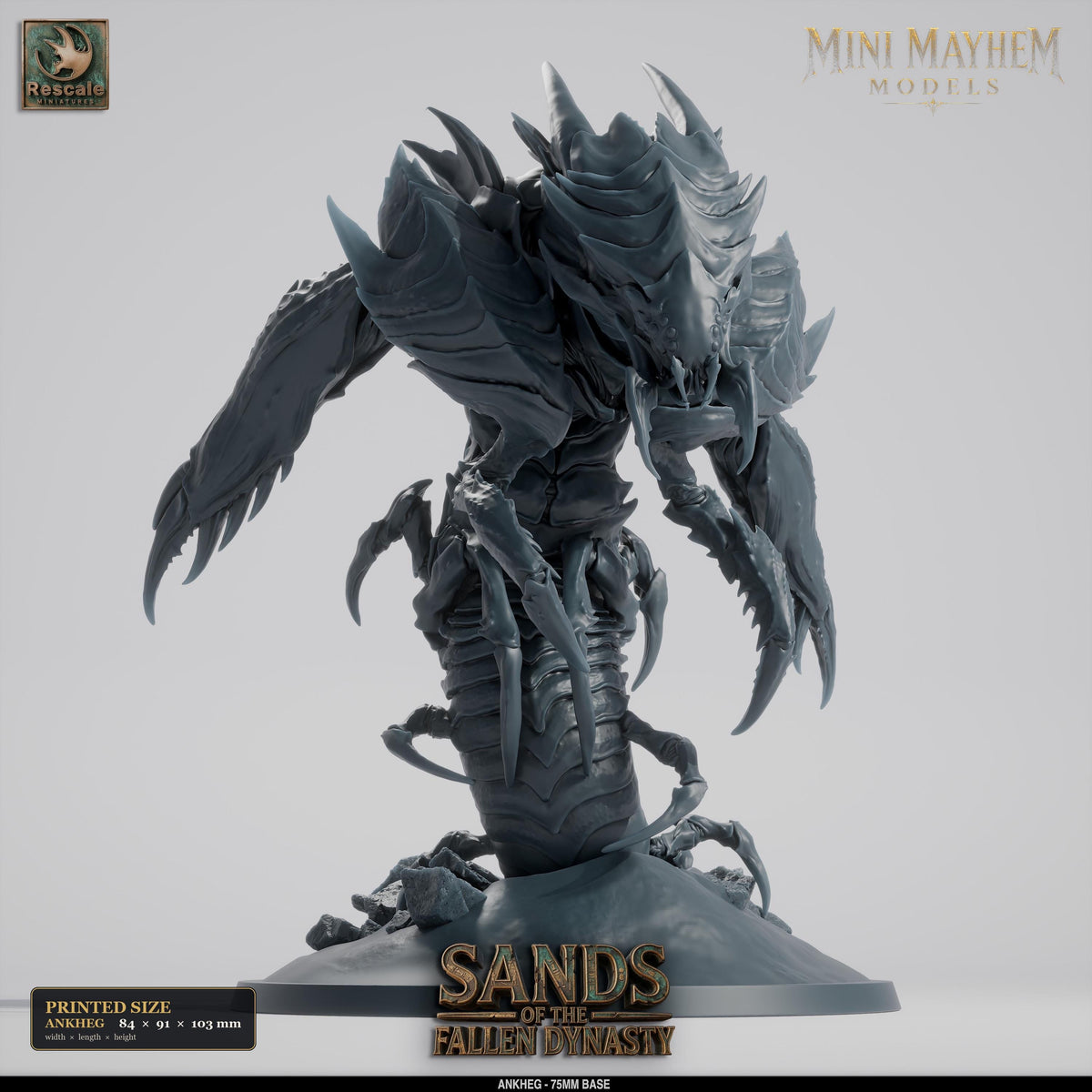 Ankheg Sands of the Fallen Dynasty DND miniature  Rescale Miniatures