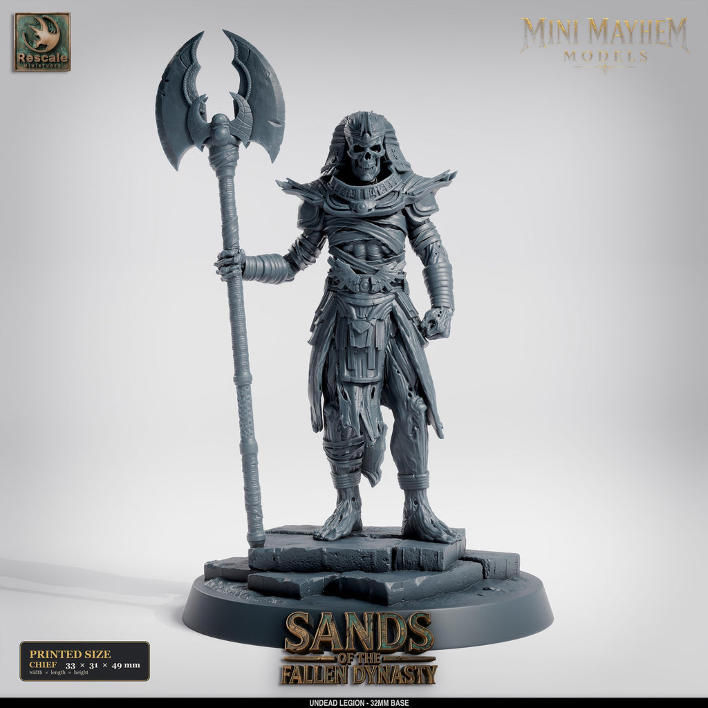 Undead Legion Chief Sands Dynasty DND miniature  Rescale Miniatures