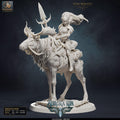 Aurora Elk-Knight Idle | Option: Mount | front | DND miniature  Rescale Miniatures
