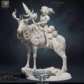 Aurora Elk-Knight Stand | Option: Mount | front | DND miniature  Rescale Miniatures