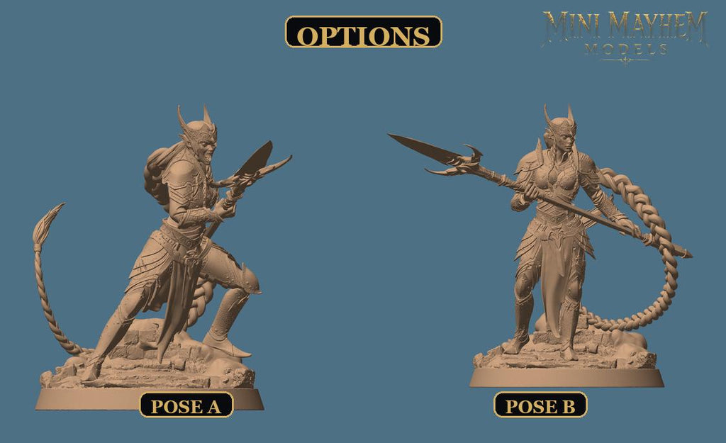 Aurora Sentinel Spear | Option: Pose A | back | DND miniature  Rescale Miniatures