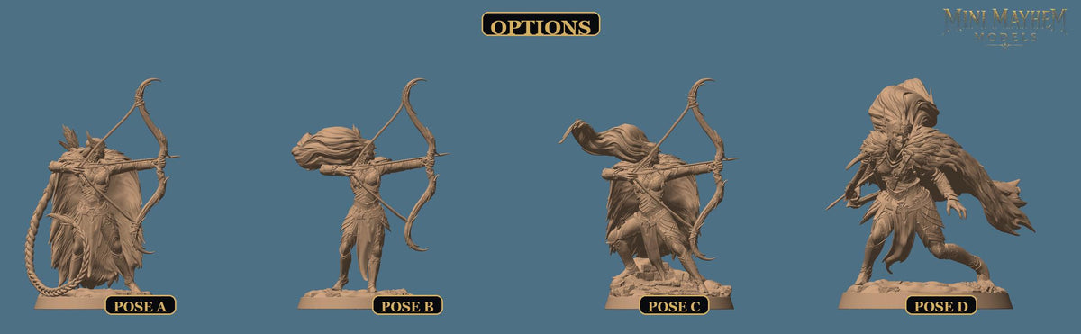 Aurora Sentinel Archer | Option: Pose B | front | DND miniature  Rescale Miniatures