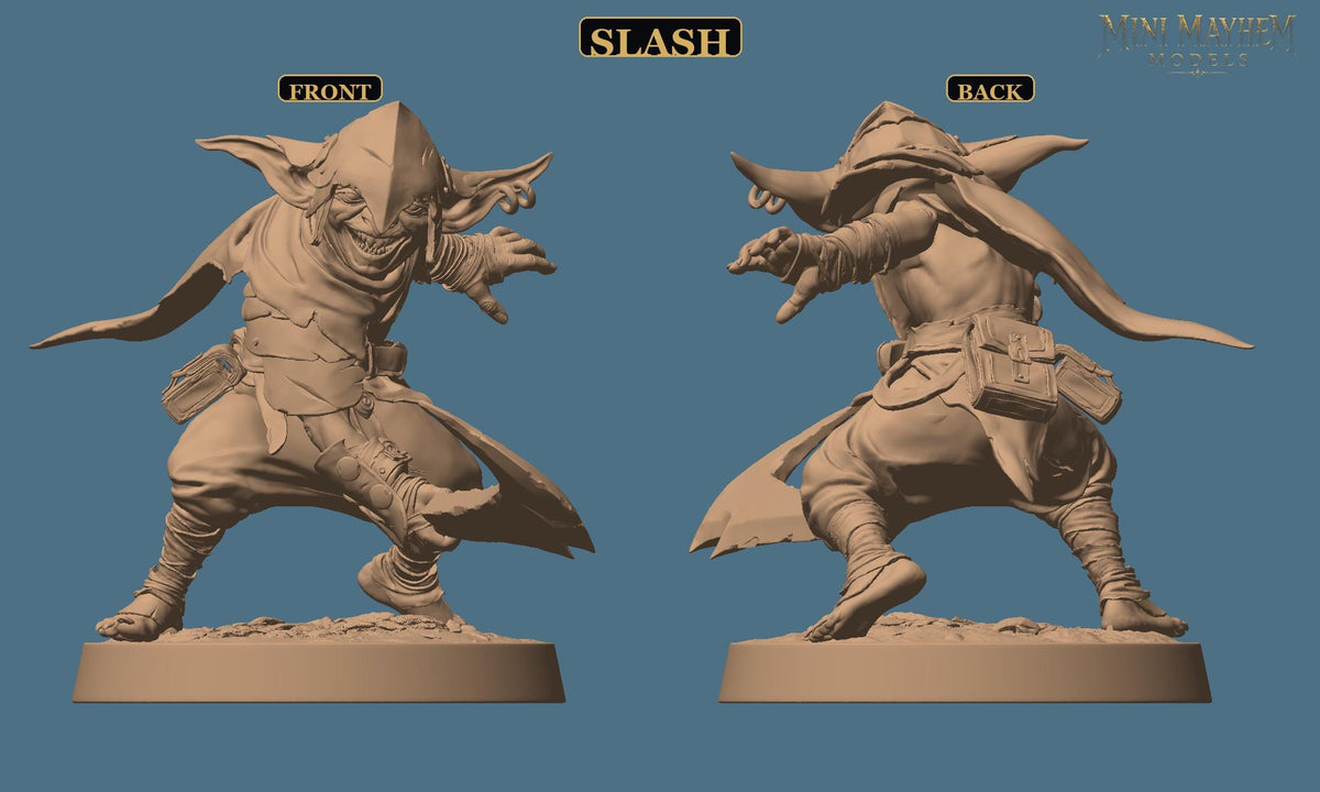 Crooked Blade Goblin Sword | Option: Stance B | front | DND miniature  Rescale Miniatures