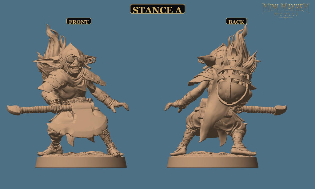 Crooked Blade Goblin Axe DND miniature  Rescale Miniatures
