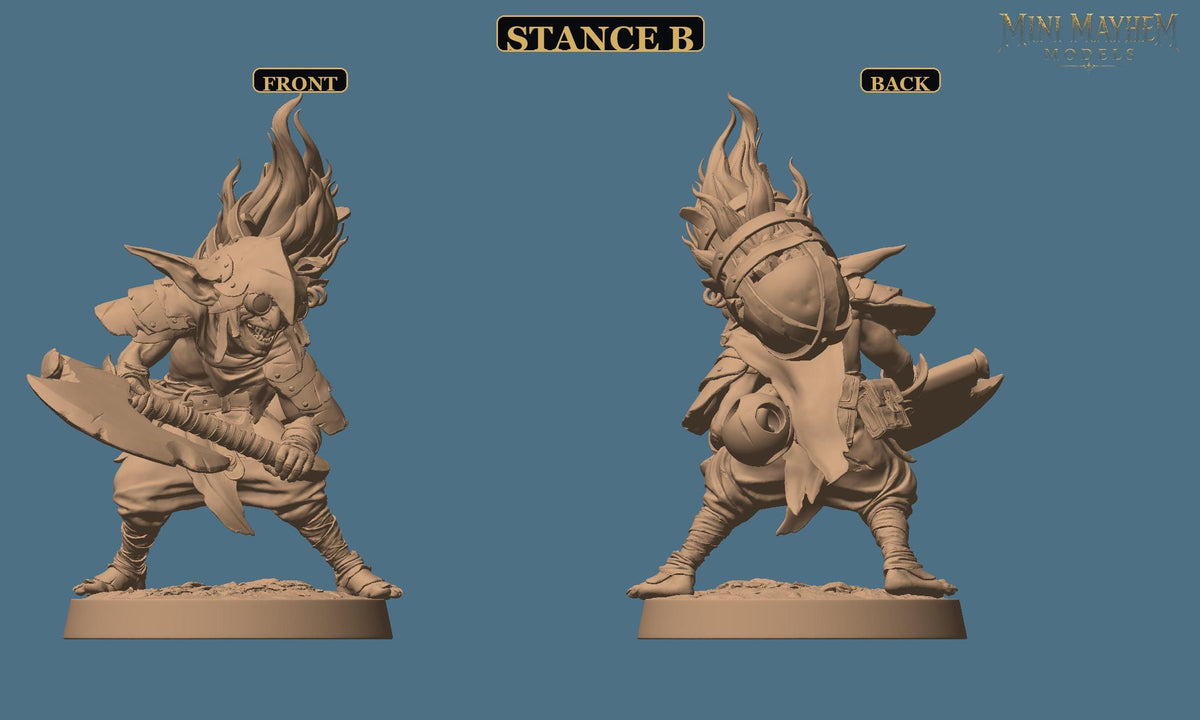 Crooked Blade Goblin Axe DND miniature  Rescale Miniatures