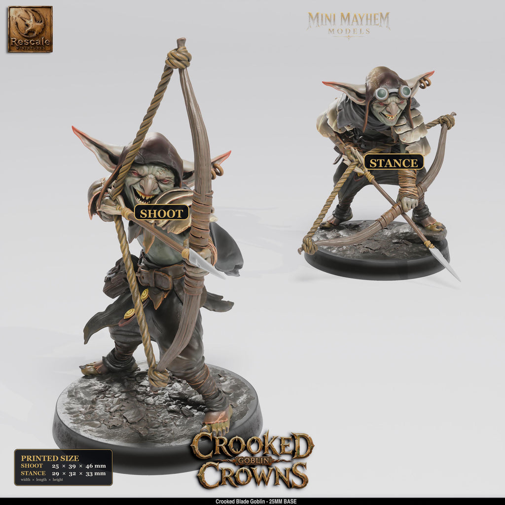 Crooked Blade Goblin Archer | group photo | DND miniatures  Rescale Miniatures