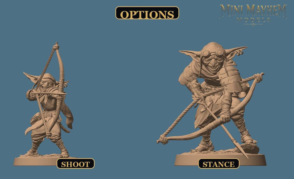 Crooked Blade Goblin Archer | Option: Shoot | back | DND miniature  Rescale Miniatures