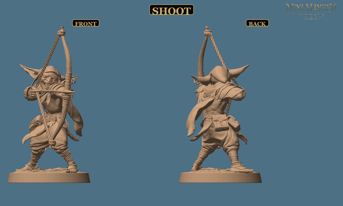 Crooked Blade Goblin Archer | Option: Stance | front | DND miniature  Rescale Miniatures