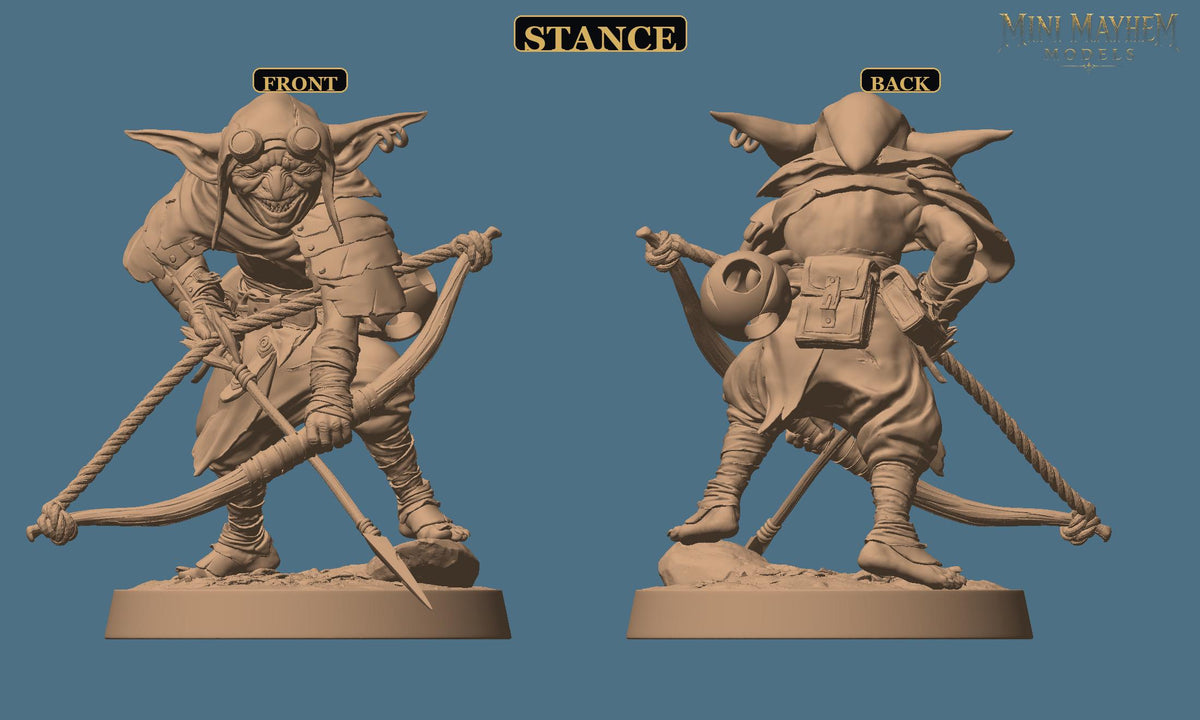 Crooked Blade Goblin Archer | Option: Stance | back | DND miniature  Rescale Miniatures