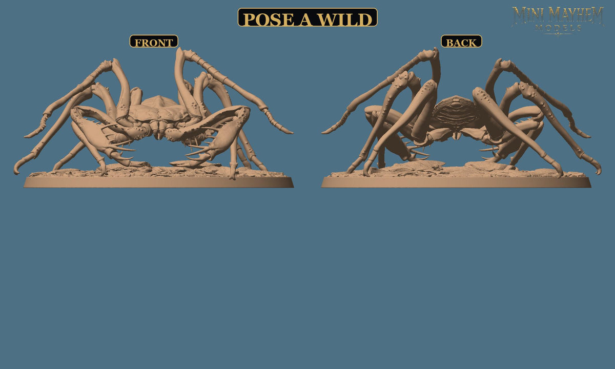 Hollowblade Crawlers Poses A B C Deepwood Hollow | Option: Pose B Saddle | front | DND miniature  Rescale Miniatures