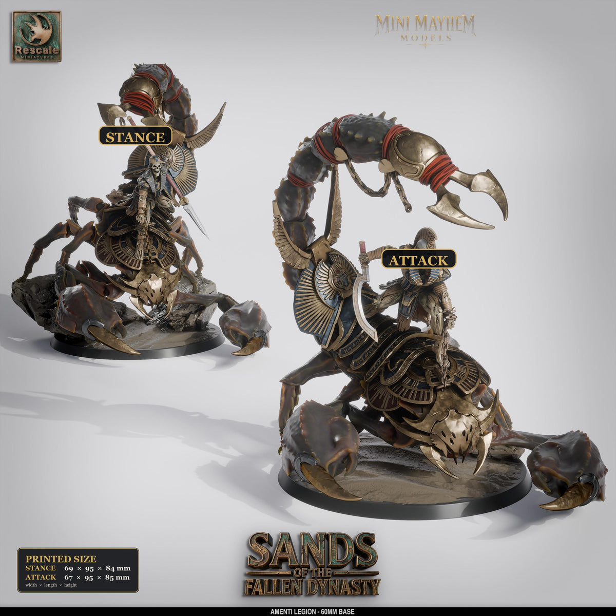 Amenti Legion Scorpion Stance and Attack | group photo | DND miniatures  Rescale Miniatures