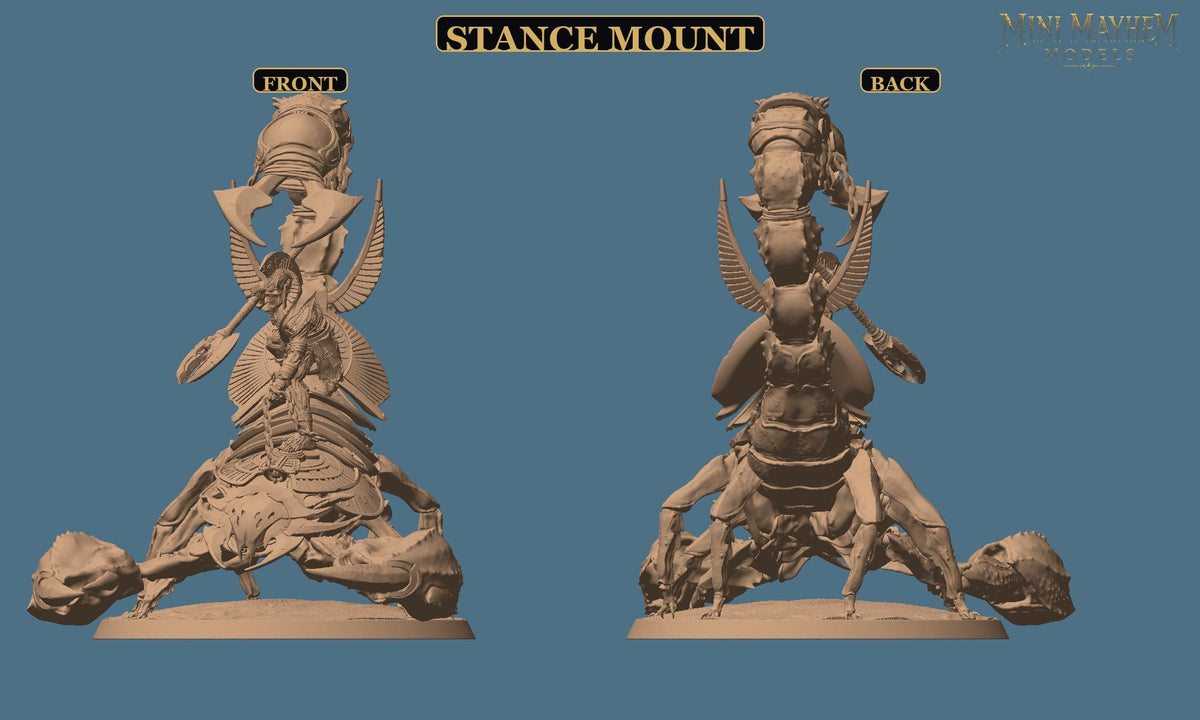 Amenti Legion Scorpion Stance and Attack | Option: Stance Wild | front | DND miniature  Rescale Miniatures