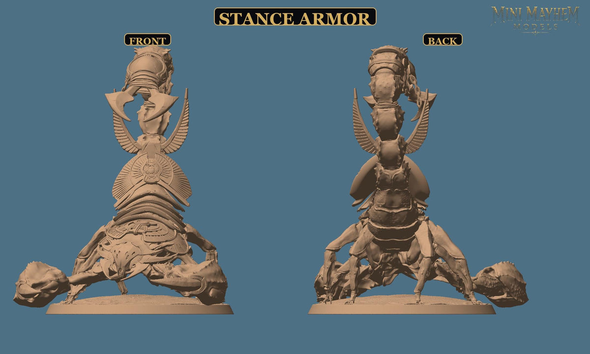 Amenti Legion Scorpion Stance and Attack | Option: Attack Mount | front | DND miniature  Rescale Miniatures
