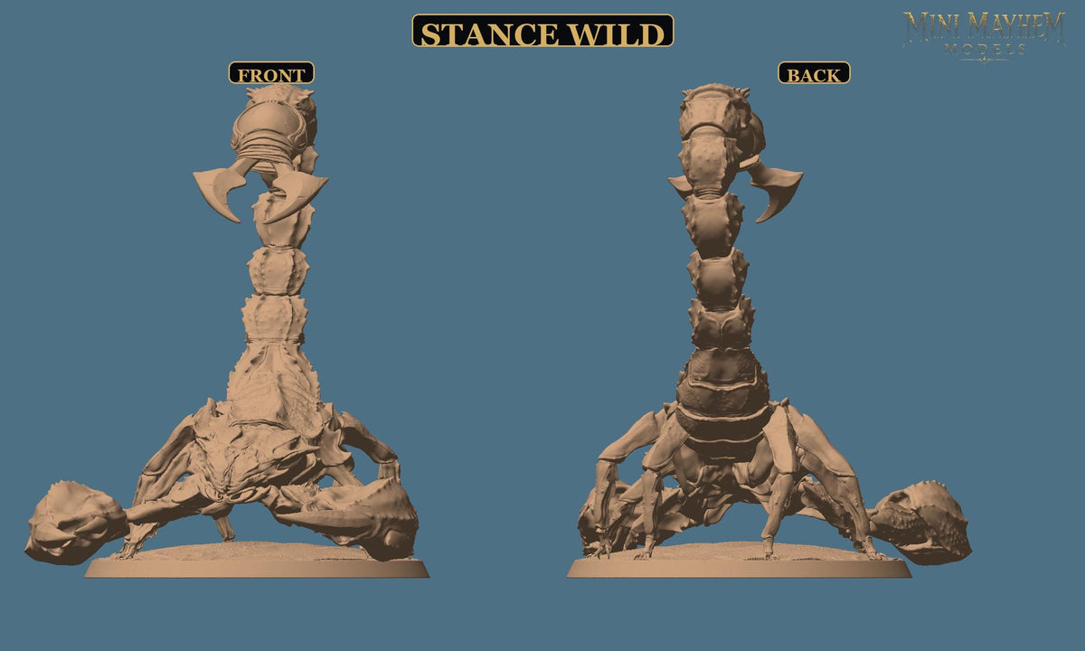 Amenti Legion Scorpion Stance and Attack | Option: Attack Armor | front | DND miniature  Rescale Miniatures