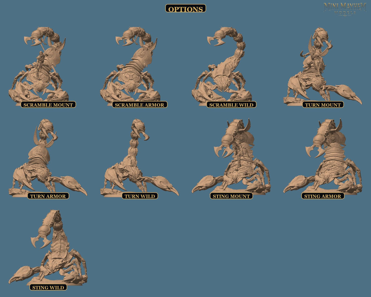 Amenti Legion Scorpion Scramble Turn Sting | Option: Scramble Armor | front | DND miniature  Rescale Miniatures