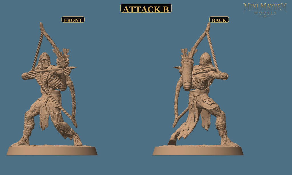 Undead Legion Archer Sands Dynasty | Option: Attack B | back | DND miniature  Rescale Miniatures