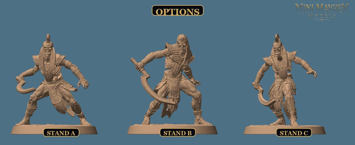 Undead Legion Sword Sands Dynasty | Option: Stand B | front | DND miniature  Rescale Miniatures