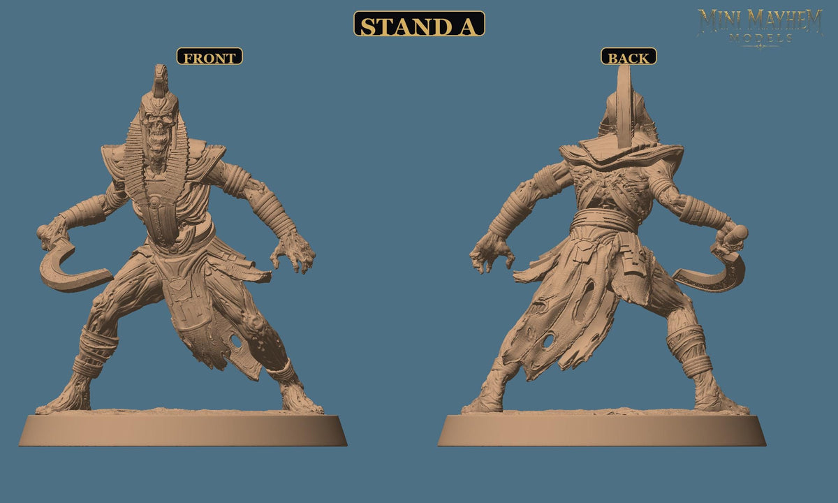 Undead Legion Sword Sands Dynasty | Option: Stand C | front | DND miniature  Rescale Miniatures