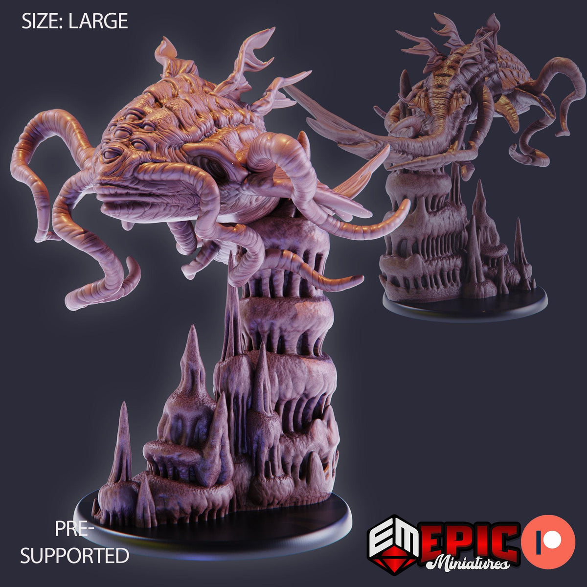 Horror Eel DND miniatures group photo Psionic Overlords