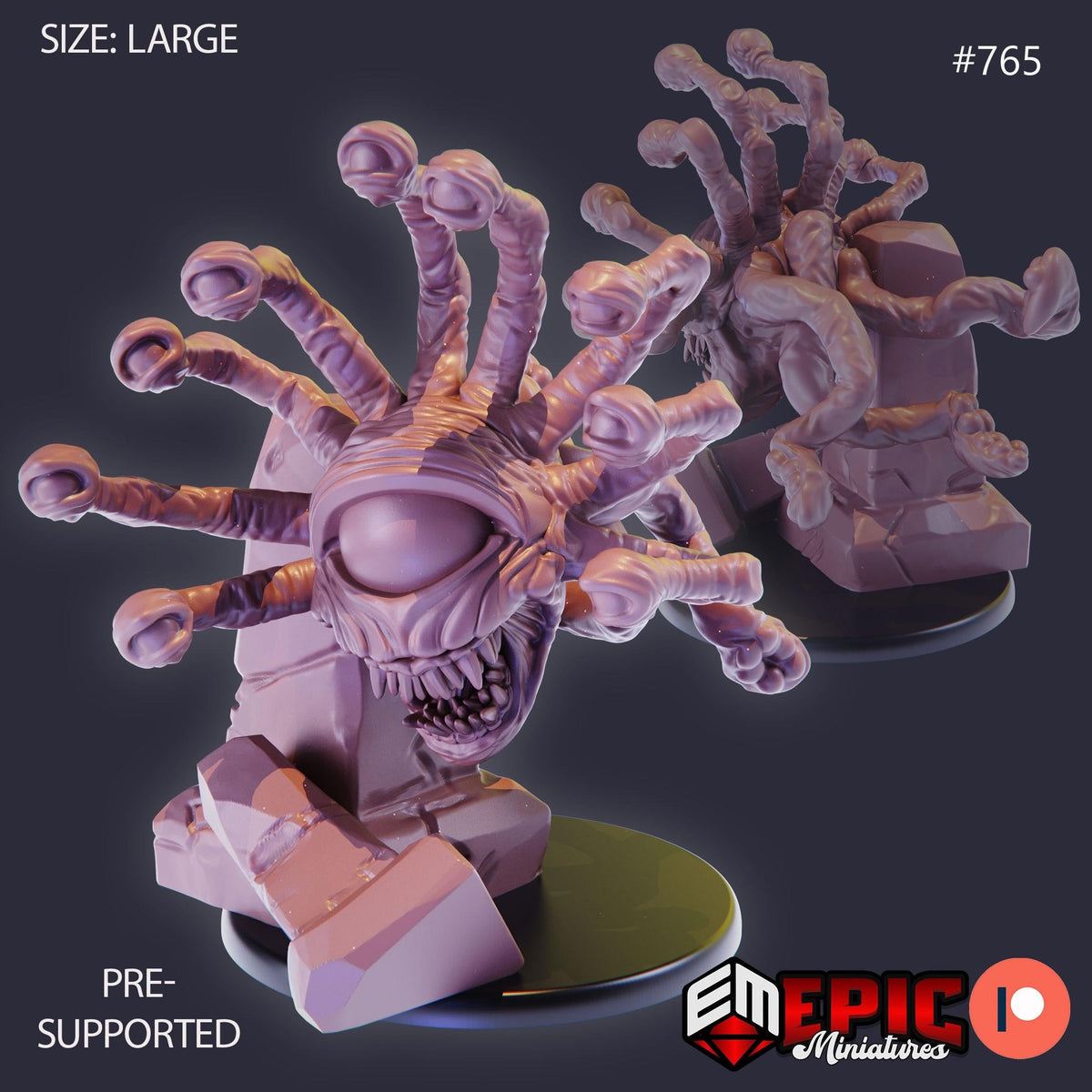 Psionic Tyrant Option #765 front DND miniature Psionic Overlords 16k resin