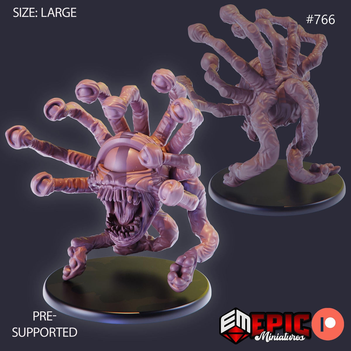 Psionic Tyrant Option #766 front DND miniature Psionic Overlords 16k resin
