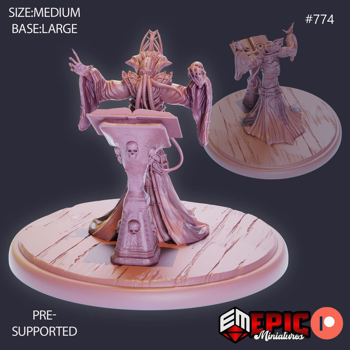 Mind Overlord Option #774 front DND miniature Psionic Overlords 16k resin