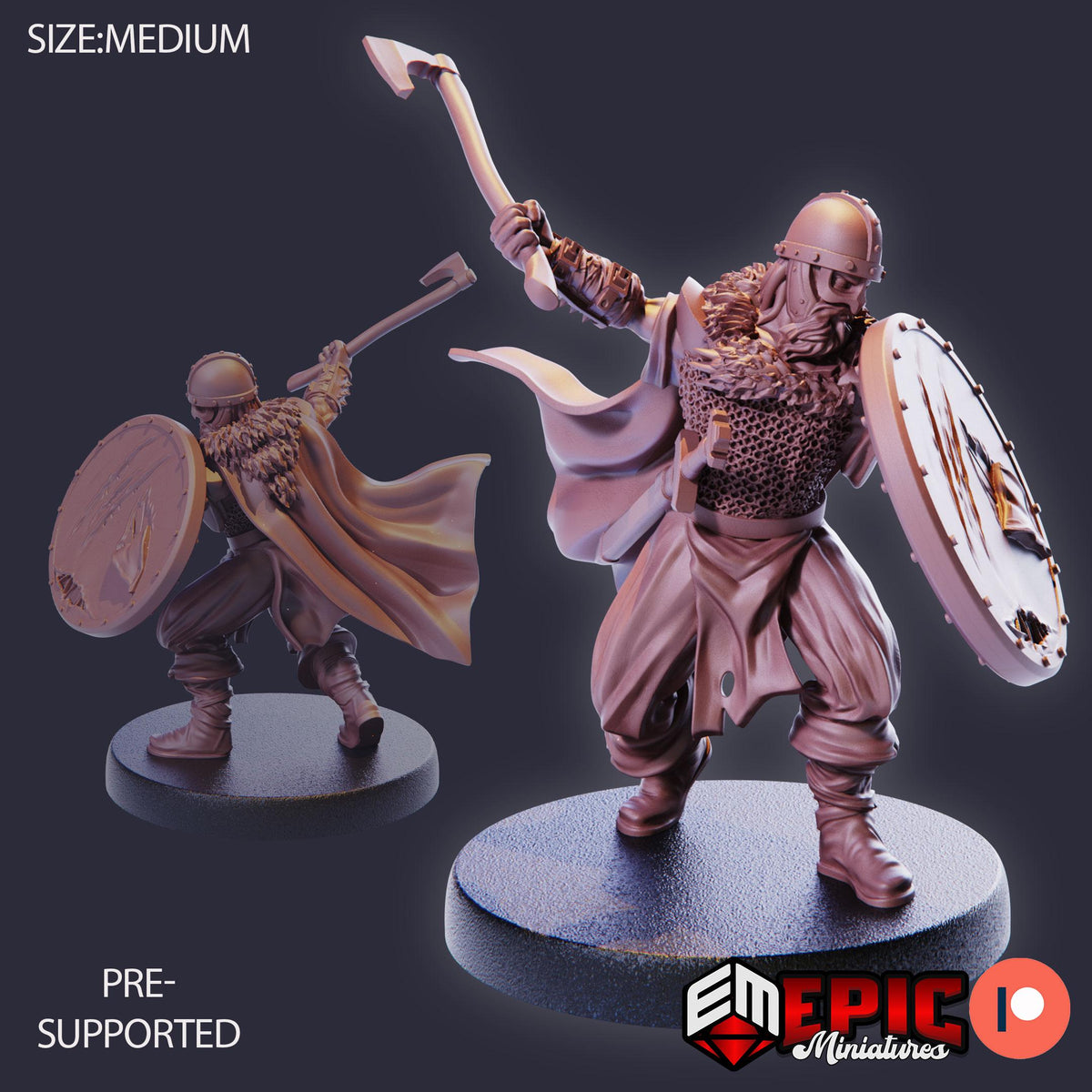 Viking Warrior Shield DND miniatures group photo Norse Raiders
