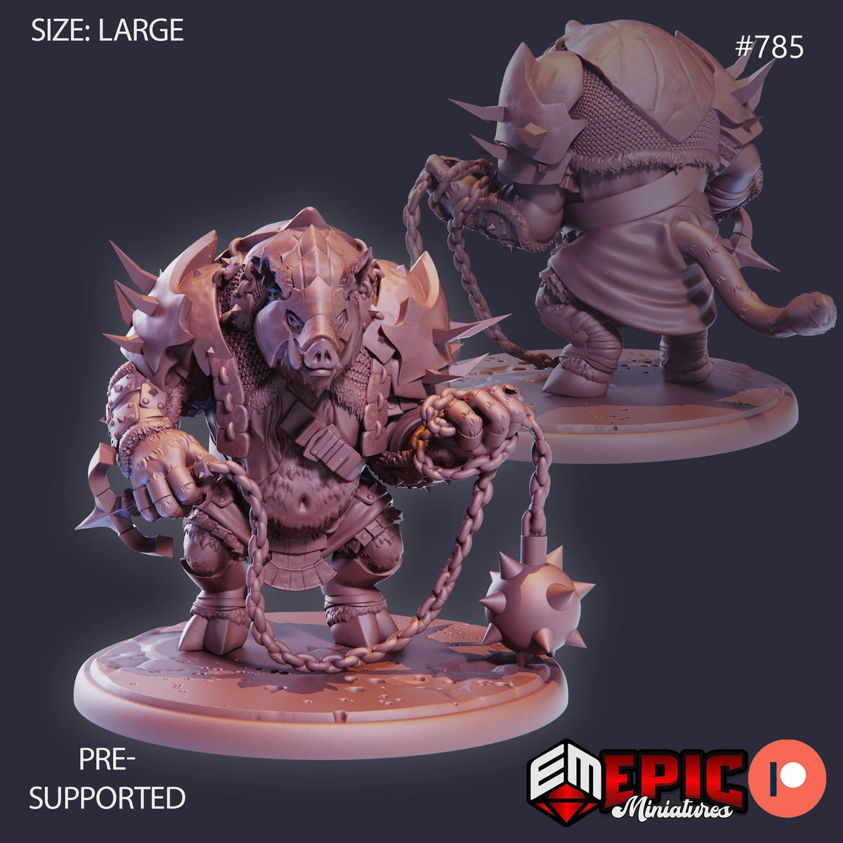 Pigserker Option #785 front DND miniature Norse Raiders 16k resin