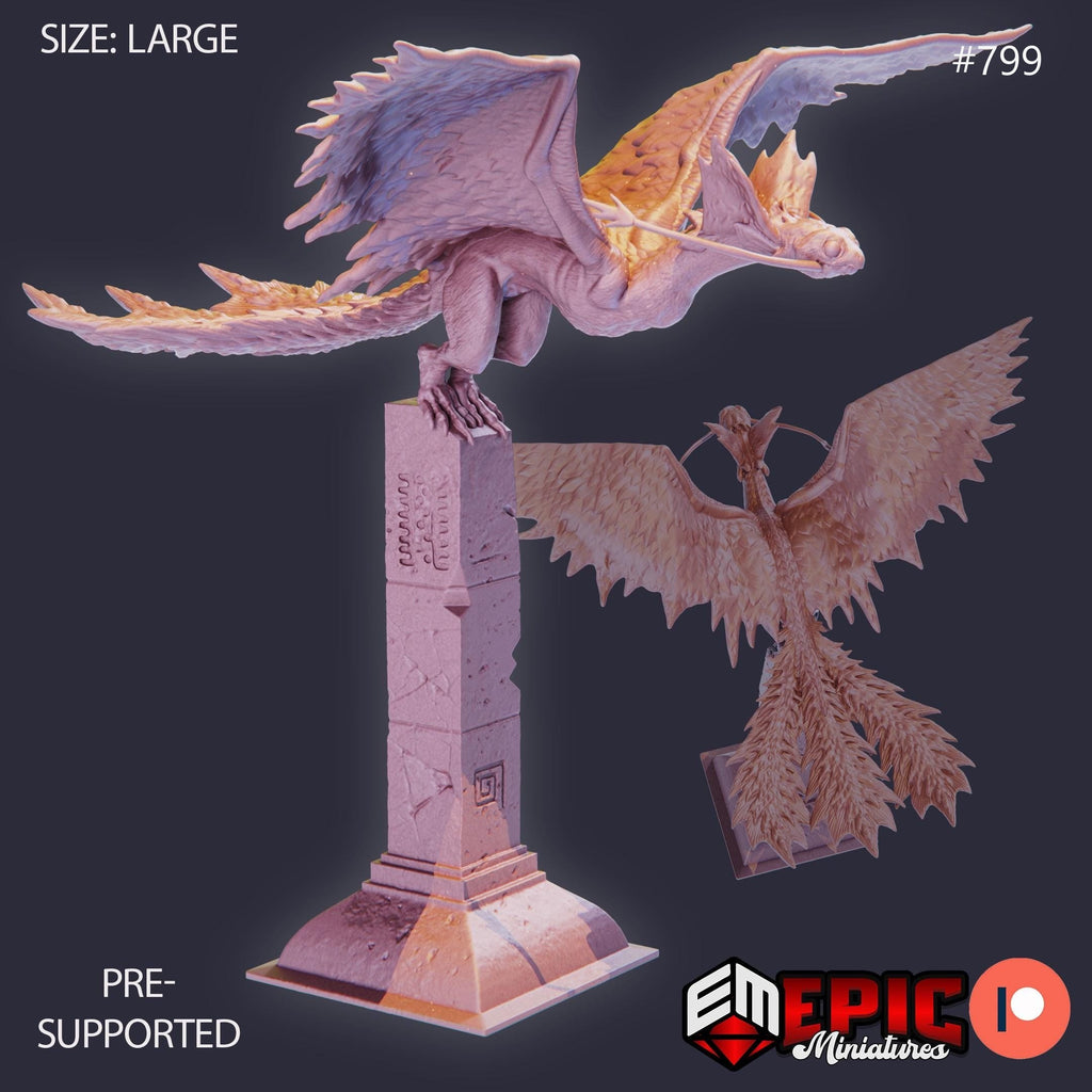 Snow Wyvern Option #799 front DND miniature Norse Raiders 16k resin