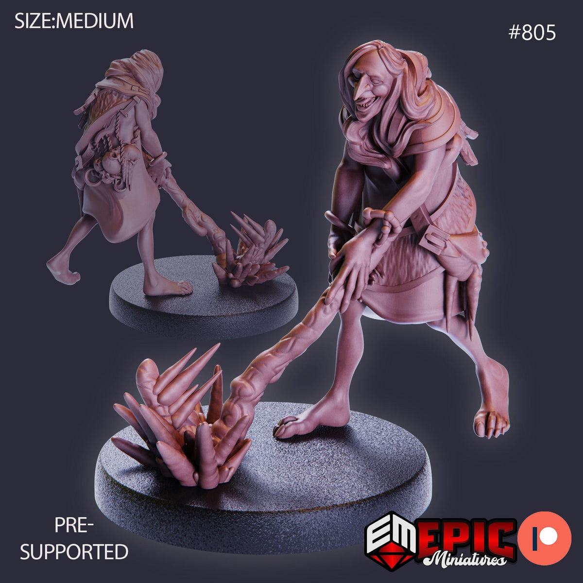Winter Hag Option #805 front DND miniature Norse Raiders 16k resin