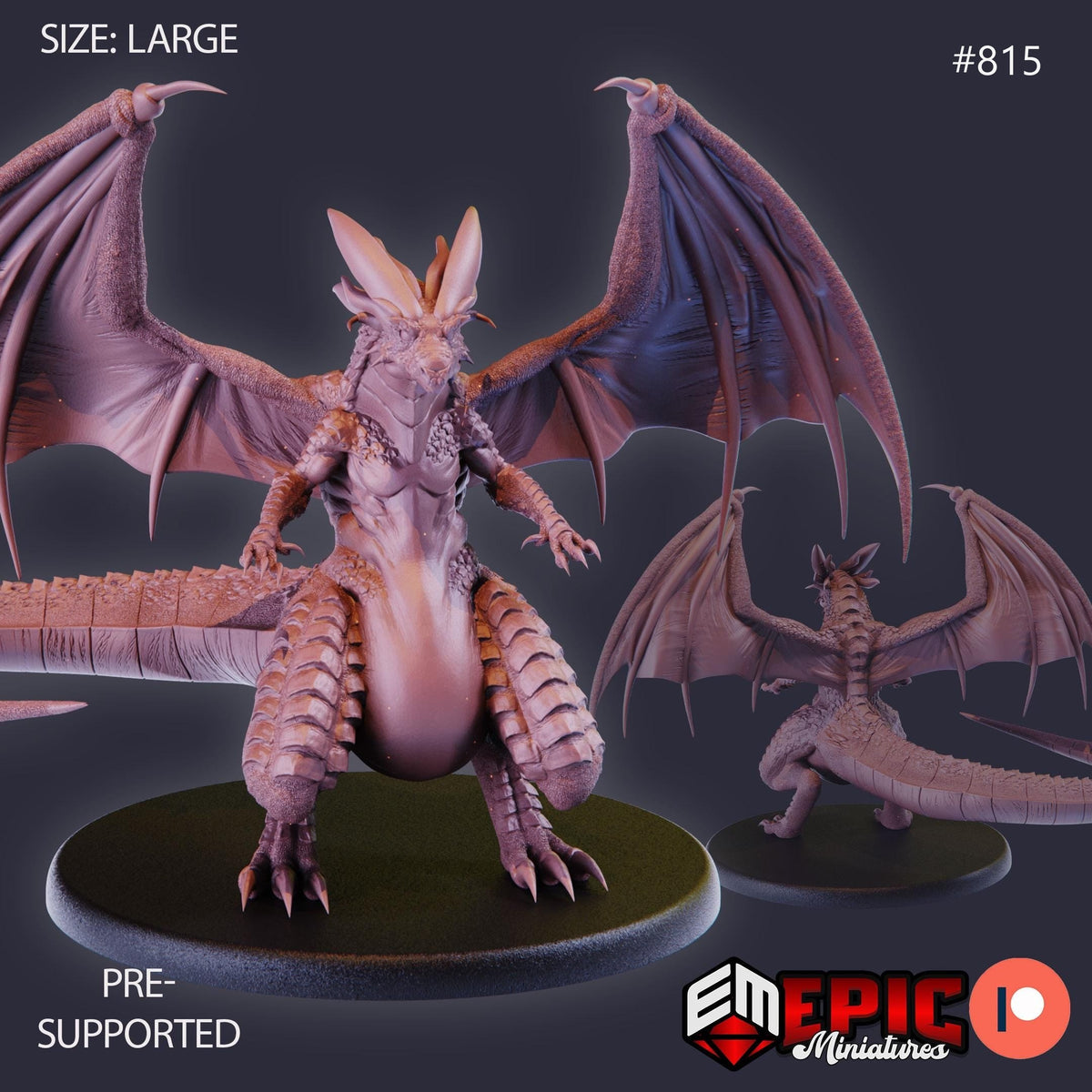 Fafnir Option #815 front DND miniature Norse Raiders 16k resin