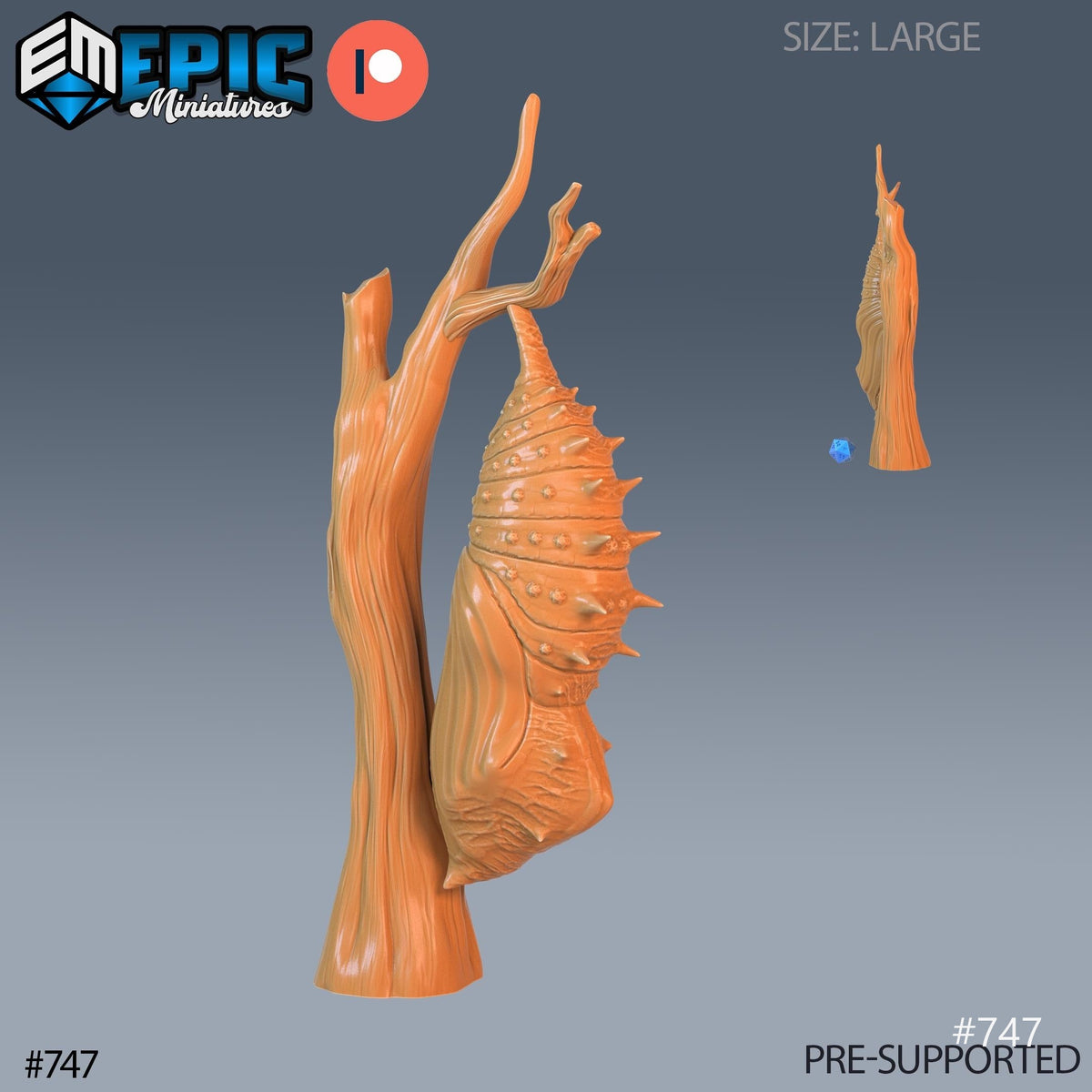 Giant Moth Option #747 front DND miniature Psionic Overlords 16k resin