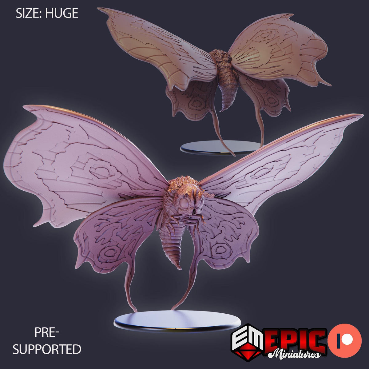 Giant Moth Titan DND miniatures group photo Psionic Overlords
