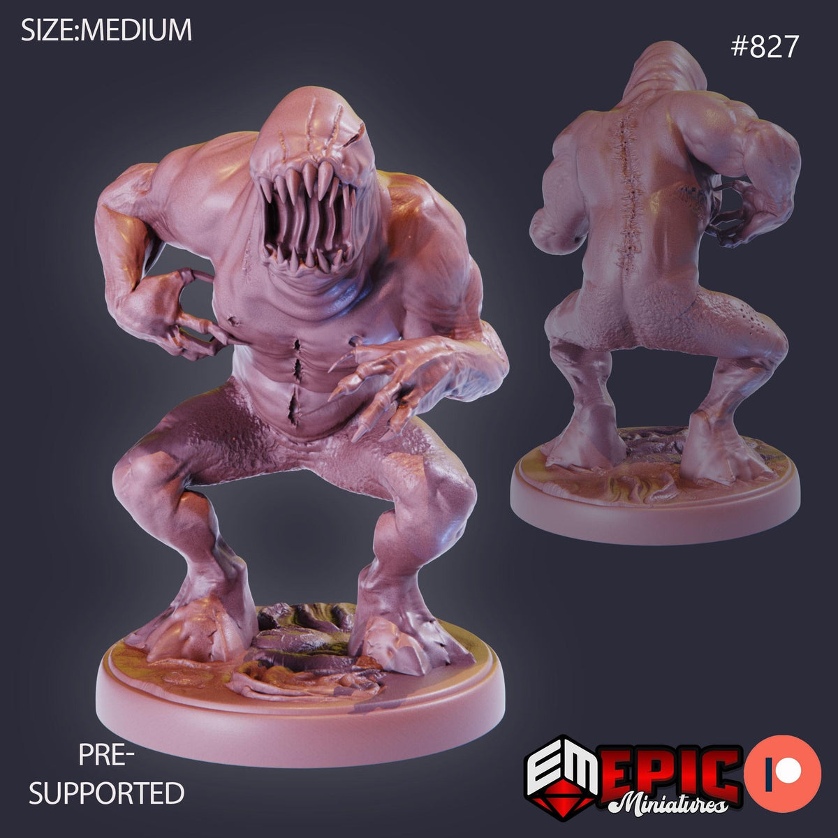 Dimensional Shambler Option #827 front DND miniature Endless Nightmare 16k resin