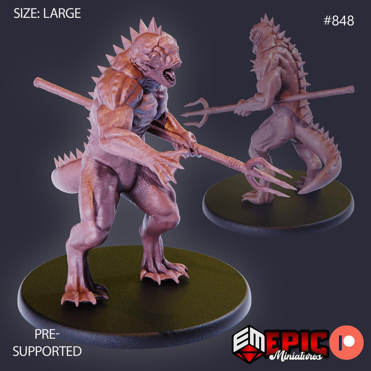 Deep One Abomination Option #848 front DND miniature Endless Nightmare 16k resin