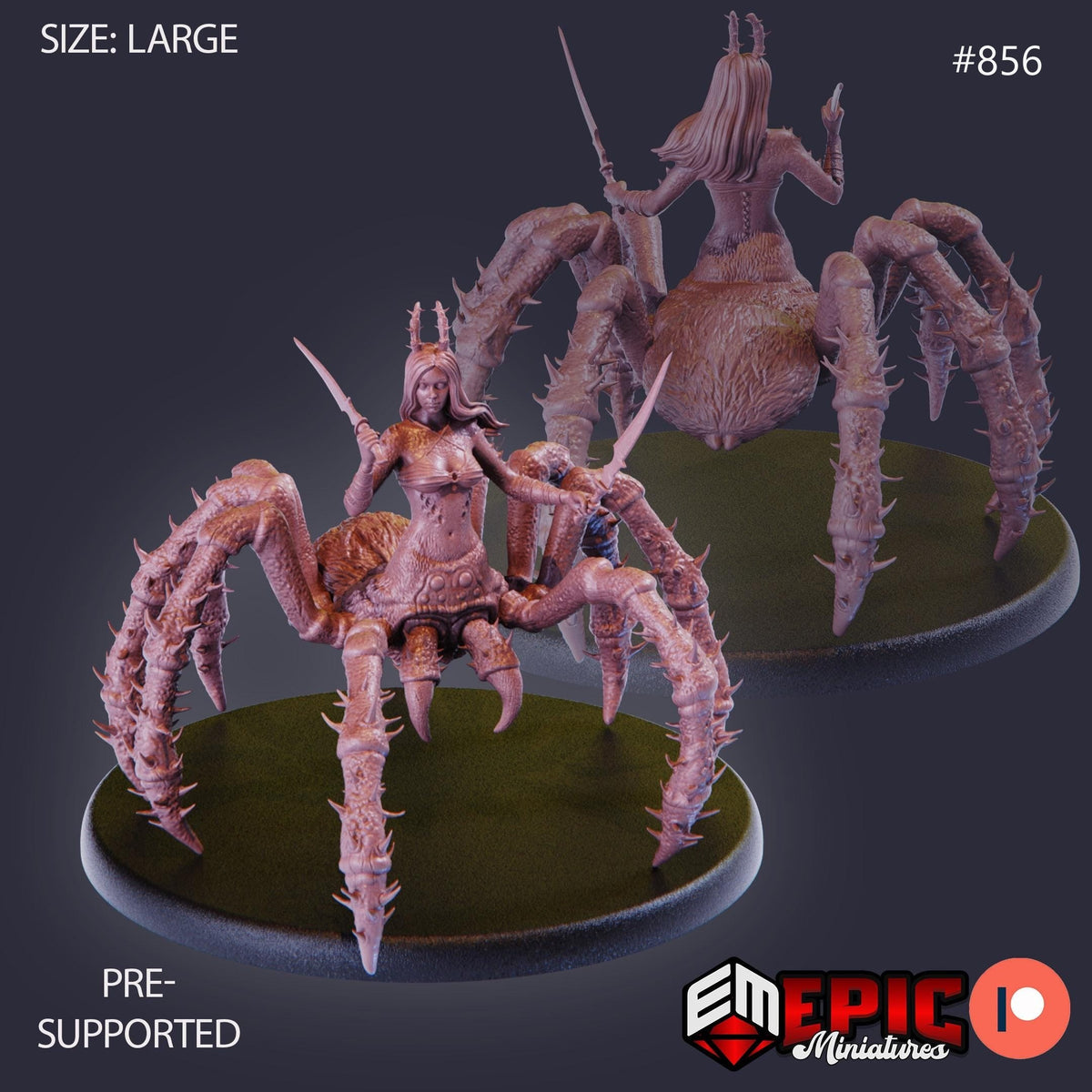 Arachne Option #856 front DND miniature Endless Nightmare 16k resin