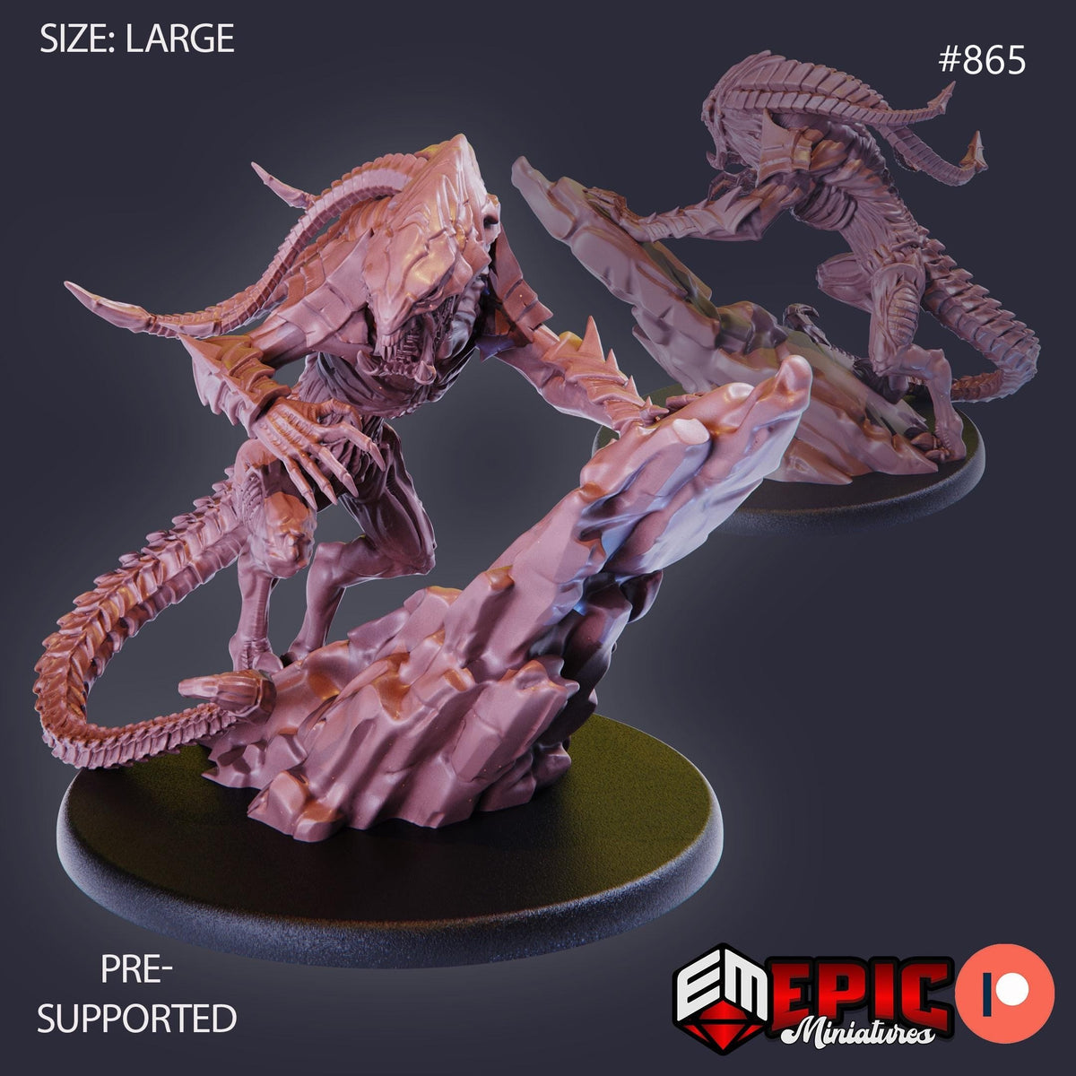 Alien Beast Option #865 front DND miniature Endless Nightmare 16k resin