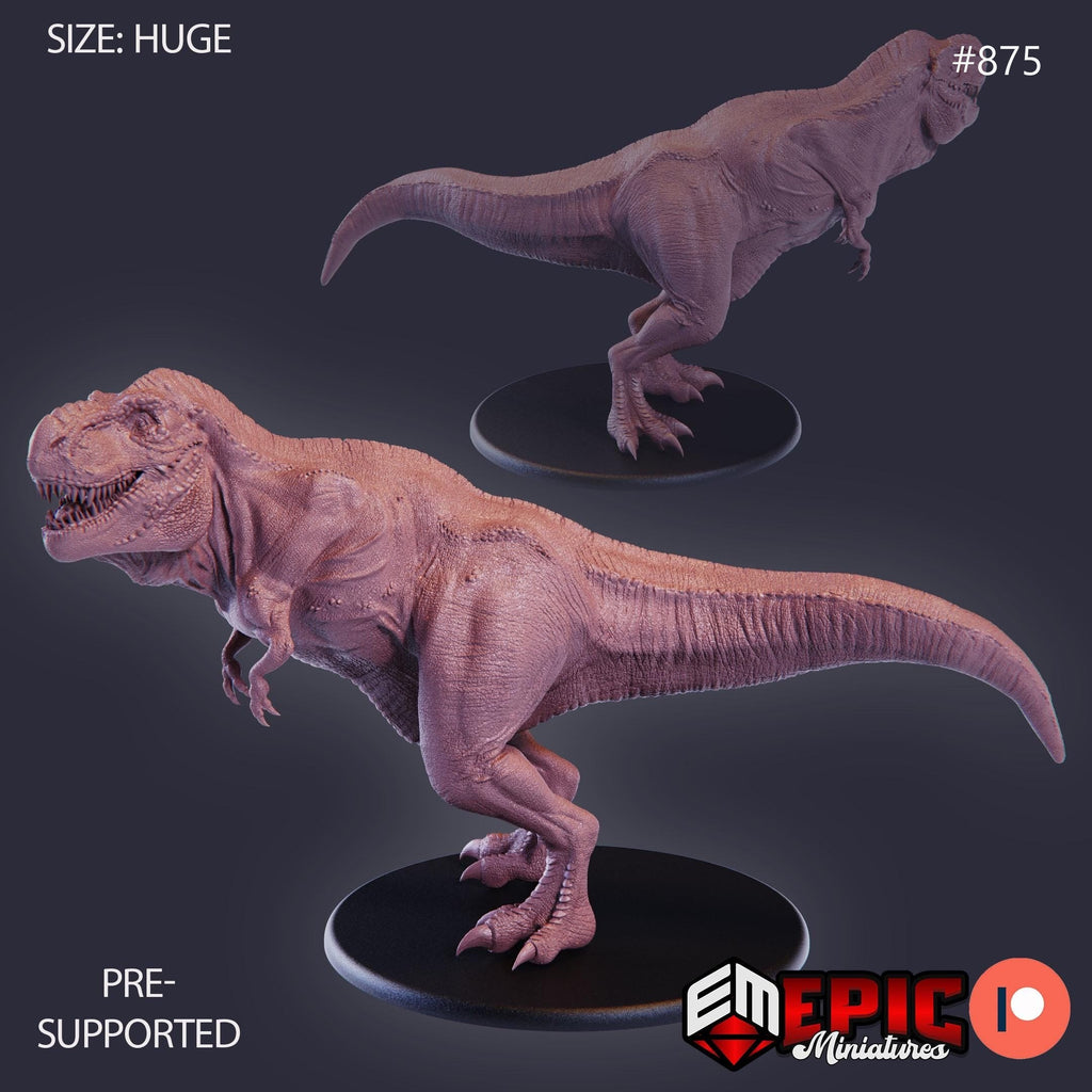 T Rex Option #875 front DND miniature Lost Paradise 16k resin