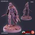 Elven Barbarian Option #882 front DND miniature Lost Paradise 16k resin