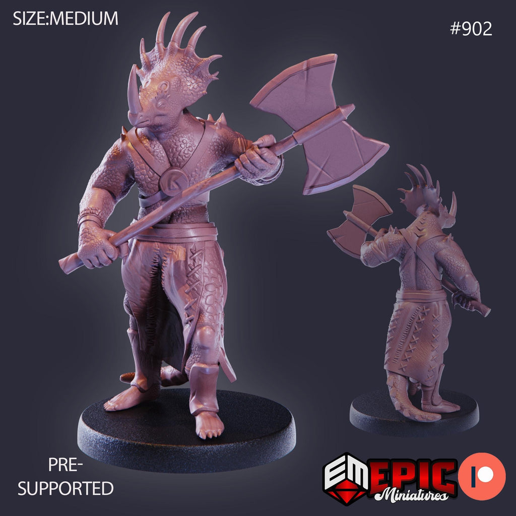 Dinosaur Tribe Option #902 front DND miniature Lost Paradise 16k resin