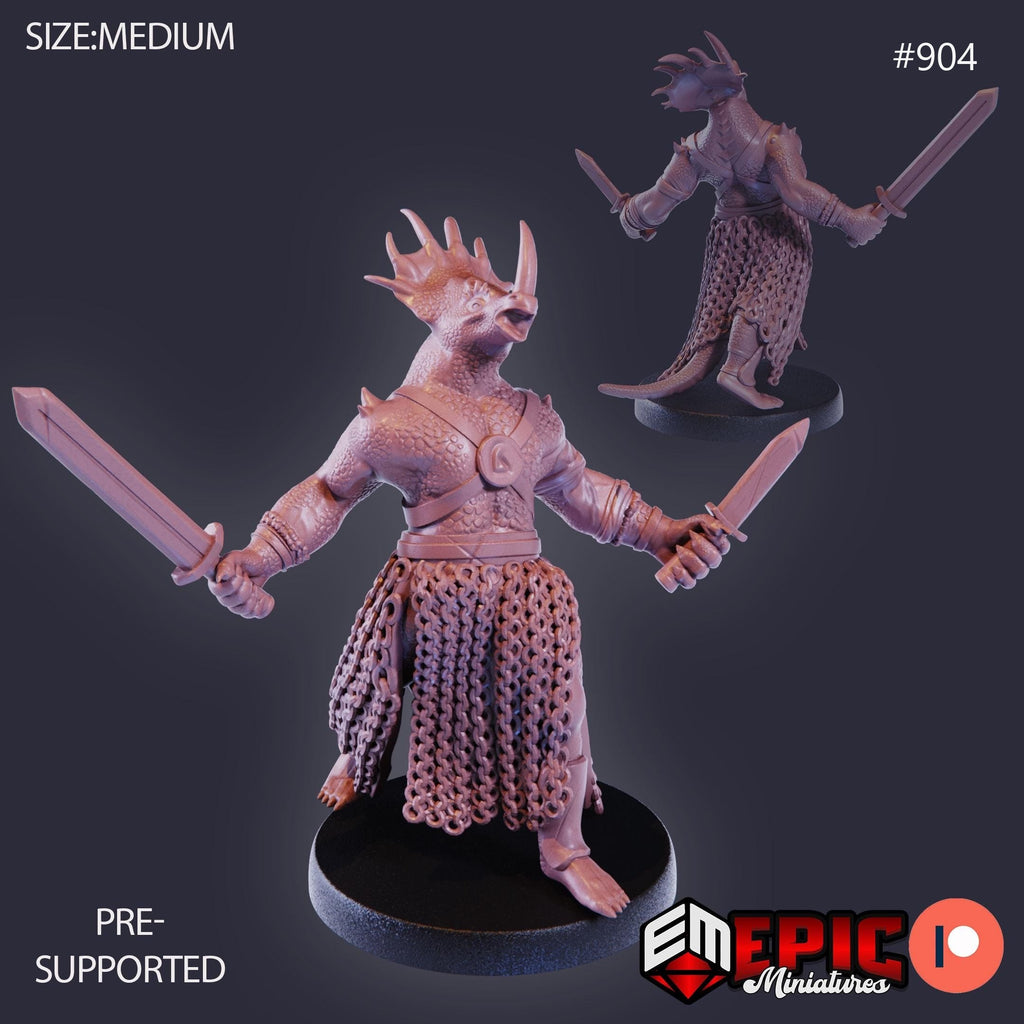 Dinosaur Tribe Option #904 front DND miniature Lost Paradise 16k resin