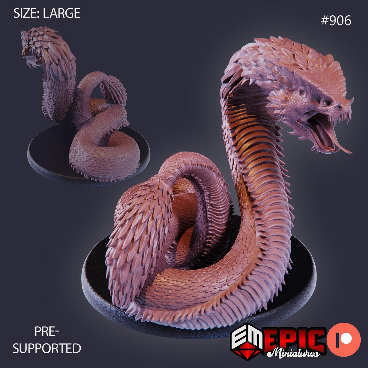 Basilisk Option #906 front DND miniature Lost Paradise 16k resin