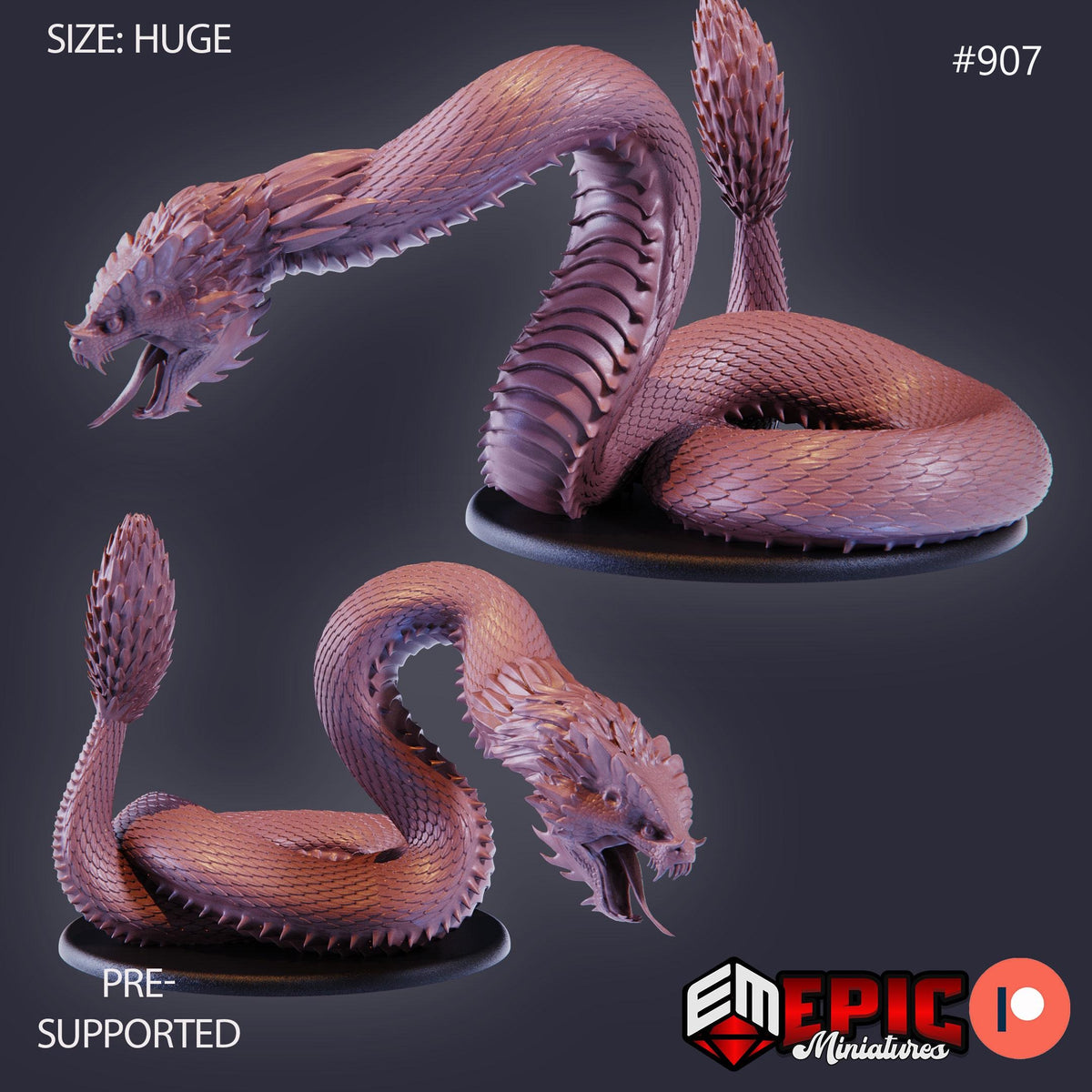 Basilisk Option #907 front DND miniature Lost Paradise 16k resin
