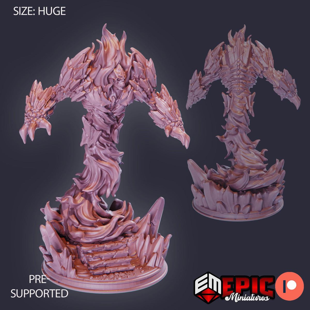 Fire Elemental Prime DND miniatures group photo Lost Paradise