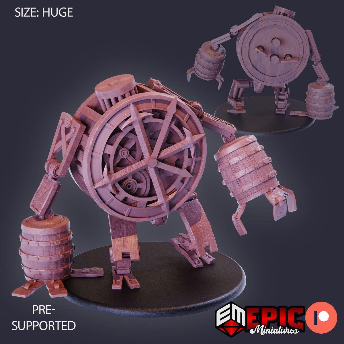 Clock Golem DND miniatures group photo Gear Town