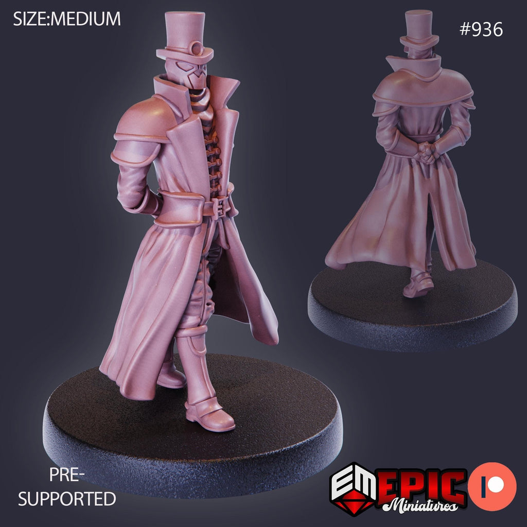 Masked Baron Option #936 front DND miniature Gear Town 16k resin